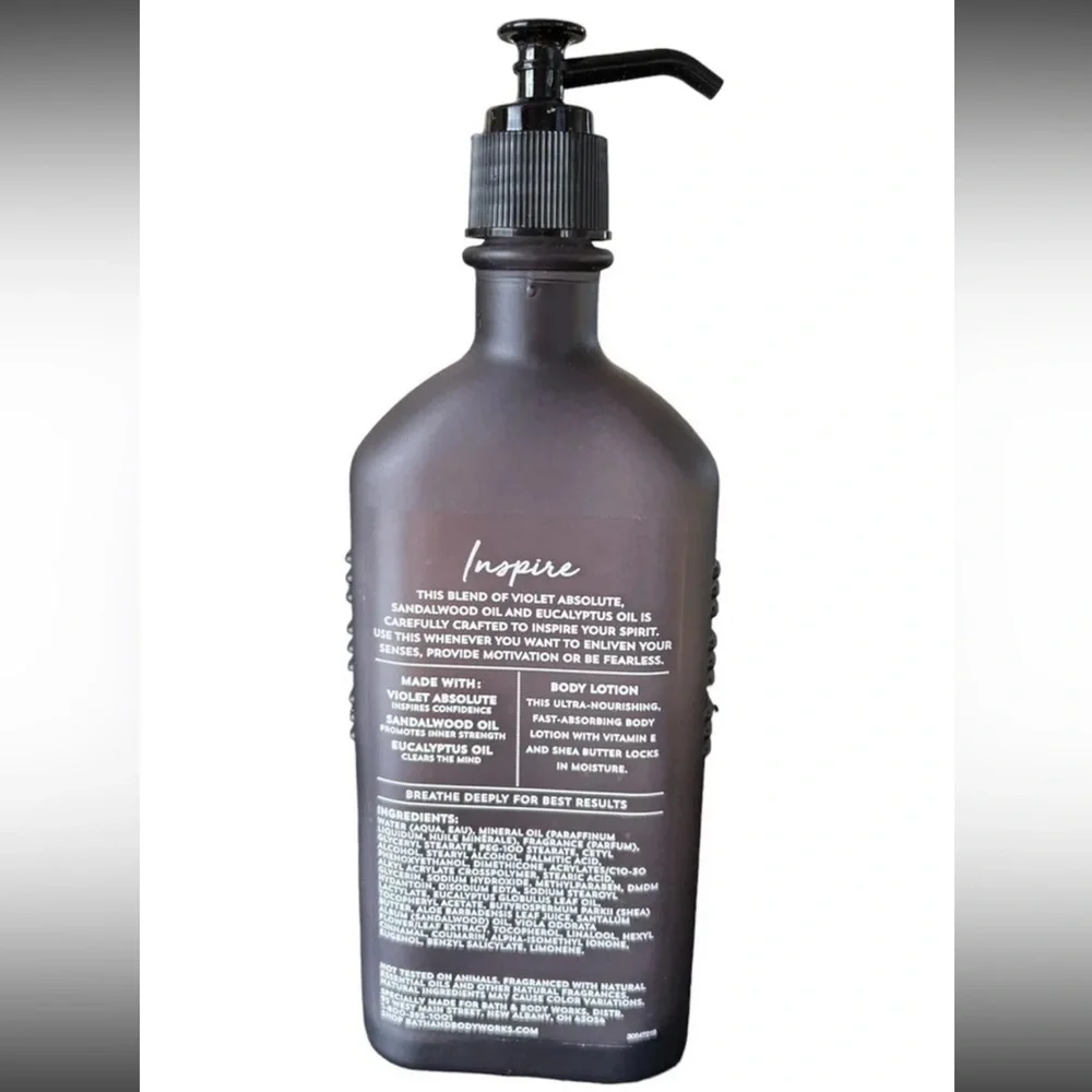 Bath & Body Works Aromatherapy Inspire Violet Sandalwood Eucalyptus Lotion NEW